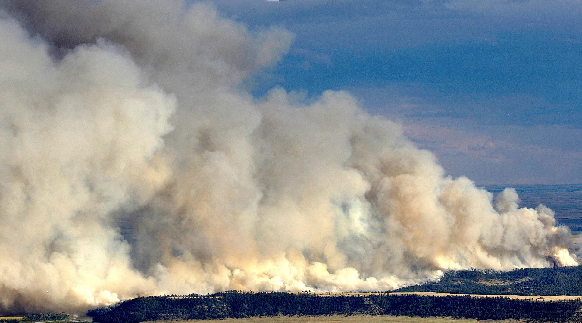 Saunders fire aerial